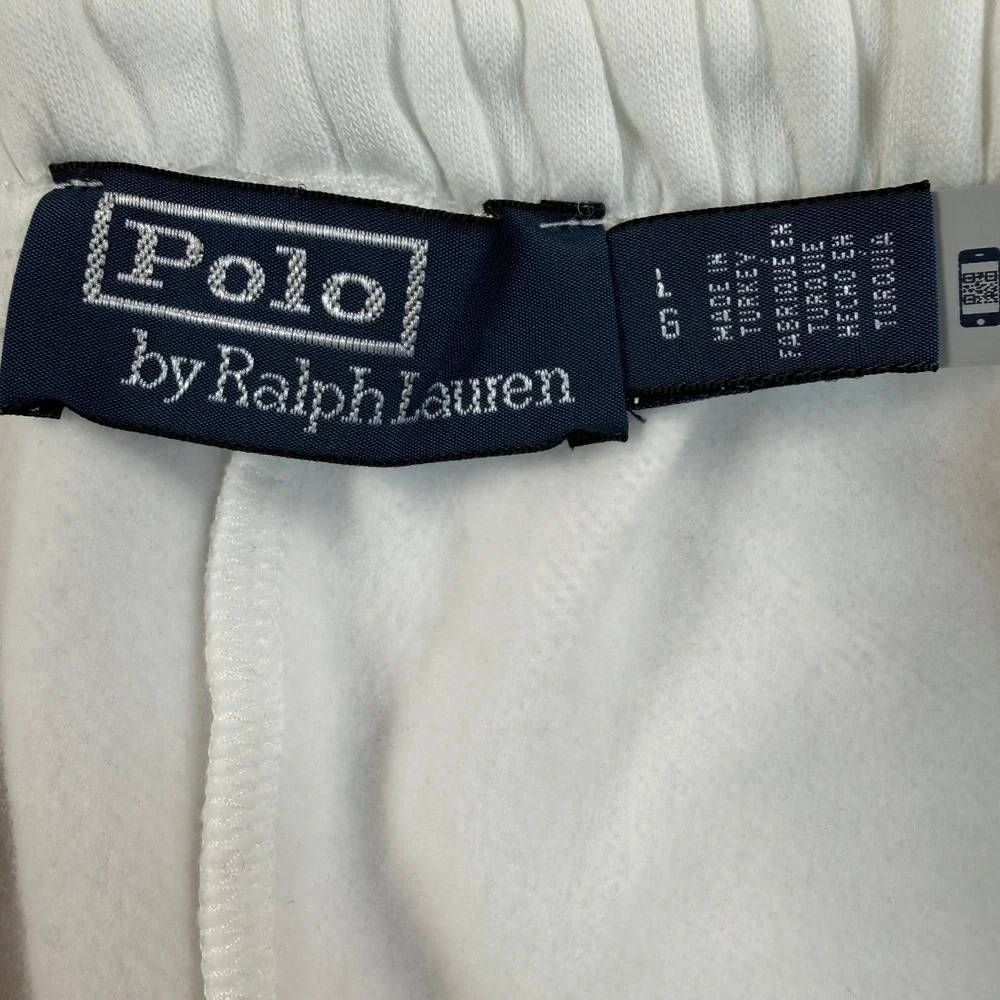 Polo Ralph Lauren Mens Size Large Sweatpants White USA Flag Fleece Joggers NWOT